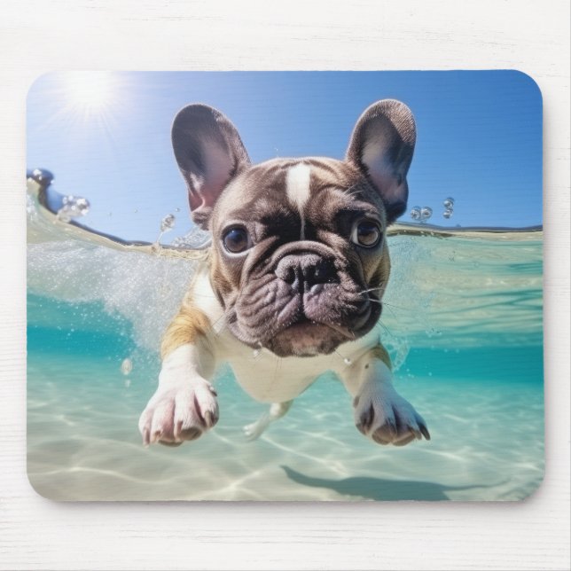 Alfombrilla De Ratón Mascota de Bulldog francés Perro juego de diversió (Frente)