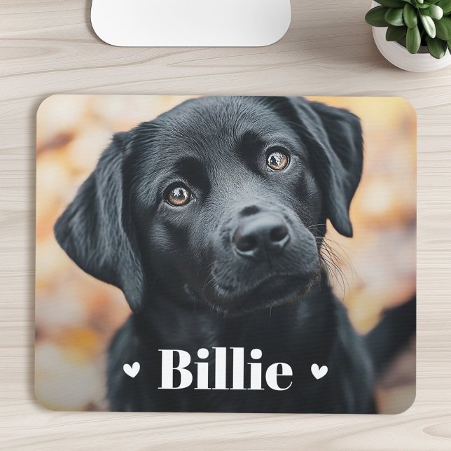Alfombrilla De Ratón Mascota gato nombre corazones (Pet dog cat name hearts mouse pad)