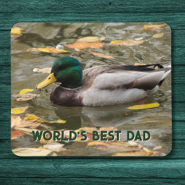 Alfombrilla De Ratón Masculine Mallard Duck Personalizado texto Día del