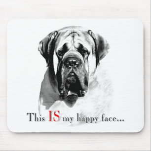 Alfombrilla De Ratón Mastiff Happy Face