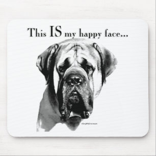 Alfombrilla De Ratón Mastiff Happy Face