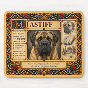 Alfombrilla De Ratón Mastín, Arte de Bestiario Medieval