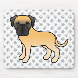 Alfombrilla De Ratón Mastín inglés cervato perro de dibujos animados li