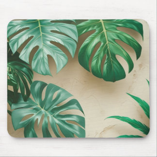Alfombrilla De Ratón Mat de la mesa de la hoja tropical