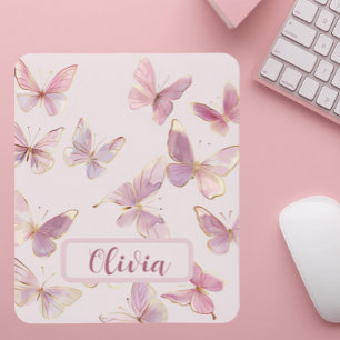 Alfombrilla De Ratón Mat de ratón personalizado para niños con mariposa