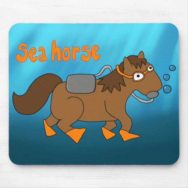 Alfombrilla De Ratón Mata de ratones de caballo de mar (Frente)
