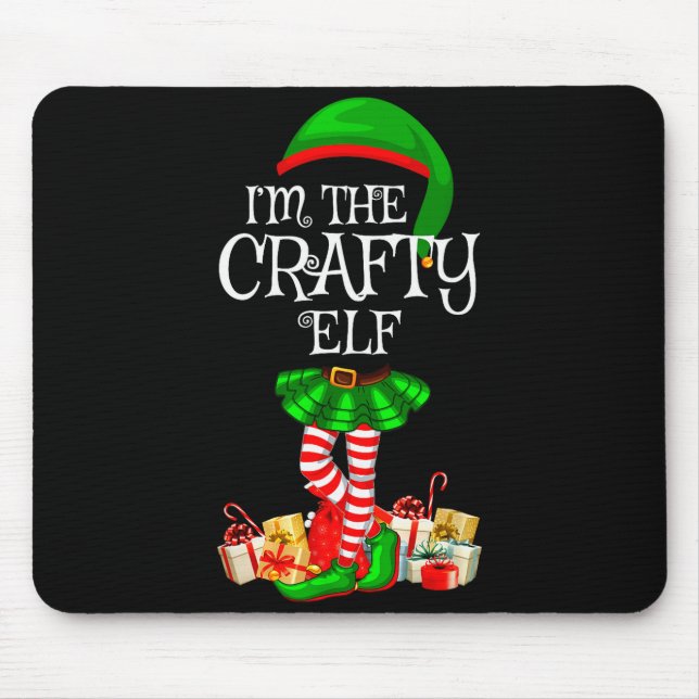 Alfombrilla De Ratón Matching Family Group I'm The Crafty Elf Christmas (Frente)