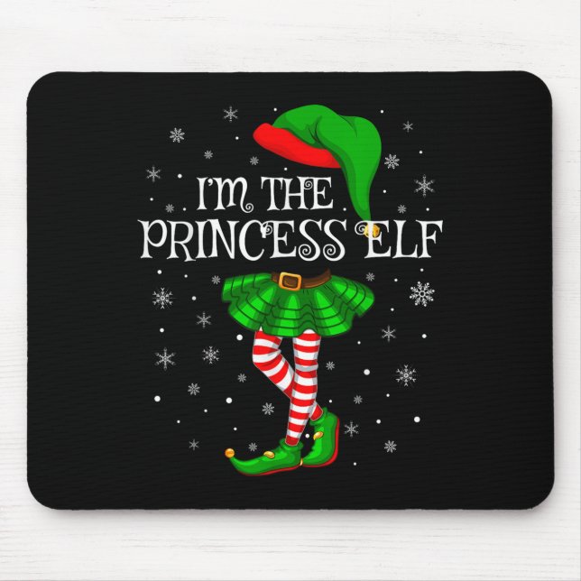 Alfombrilla De Ratón Matching Family Group I'm The Princess Elf Christm (Frente)