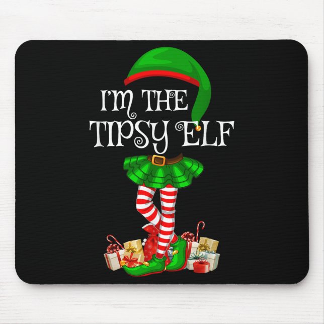 Alfombrilla De Ratón Matching Family Group I'm The Tipsy Elf Christmas  (Frente)