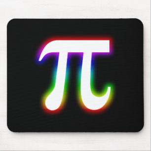 Alfombrilla De Ratón Matemáticas colorida del pi que brilla