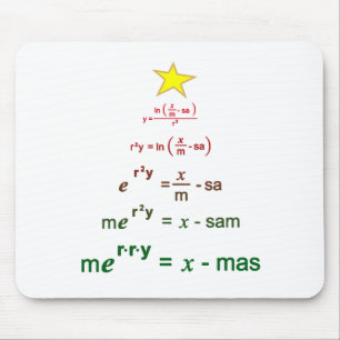 Alfombrilla De Ratón Matemáticas del navidad