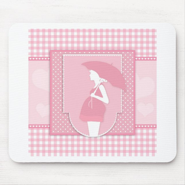 Alfombrilla De Ratón maternidad rosa (Frente)