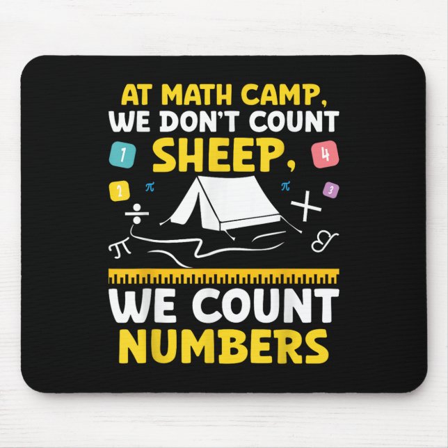 Alfombrilla De Ratón Math Camp Math Camper Matemático Camping Mathem (Frente)
