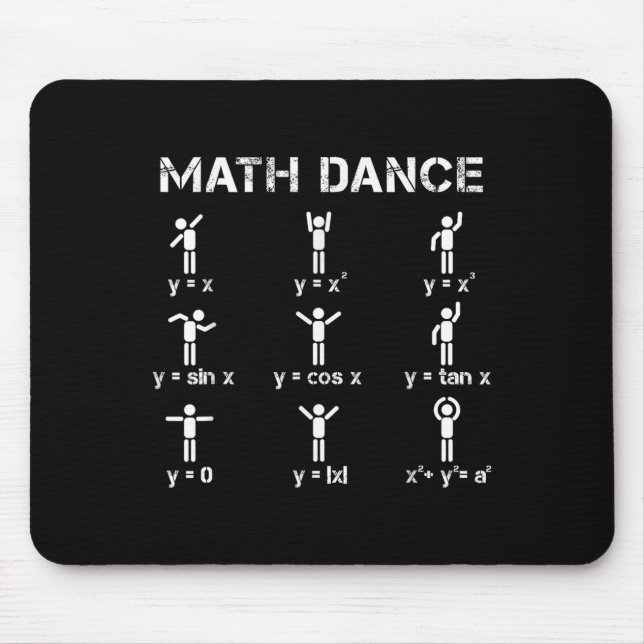 Alfombrilla De Ratón Math Dance Funciones algebraicas Graciosa Camisa d (Frente)