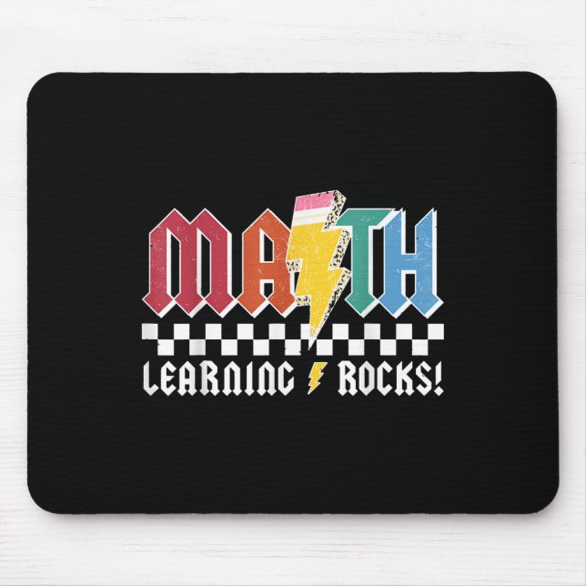 Alfombrilla De Ratón Math Learning Rocks Abcd Teacher Rock &amp; Roll B (Frente)