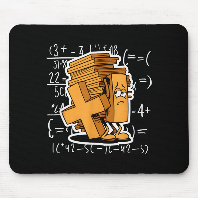 Alfombrilla De Ratón Math Overload Funny Equation Cartoon  (Frente)