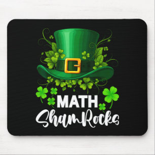 Alfombrilla De Ratón Math Shamrocks Día de San Patricio Escuela