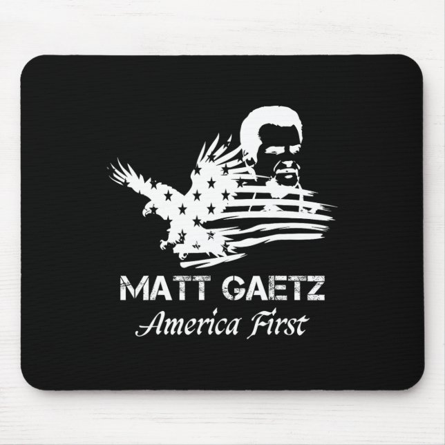 Alfombrilla De Ratón Matt Gaetz Face American Flag Eagle Trump 2024 Est (Frente)