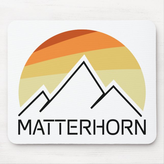 Alfombrilla De Ratón Matterhorn Suiza Italia Retro (Frente)