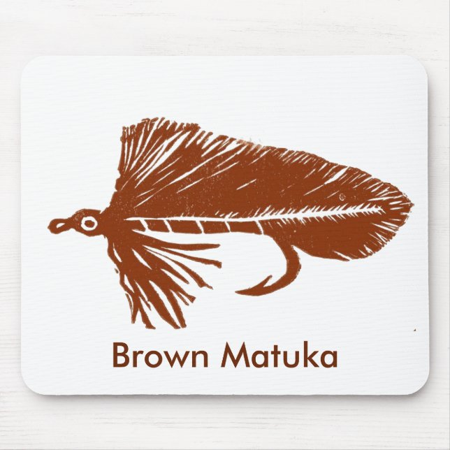 Alfombrilla De Ratón "Matuka marrón" Classic Trout Fly Mousepad (Frente)