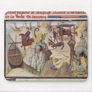 Alfombrilla De Ratón Maugis que lucha la serpiente