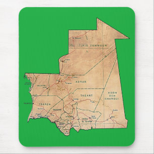 Alfombrilla De Ratón Mauritania Map Mousepad