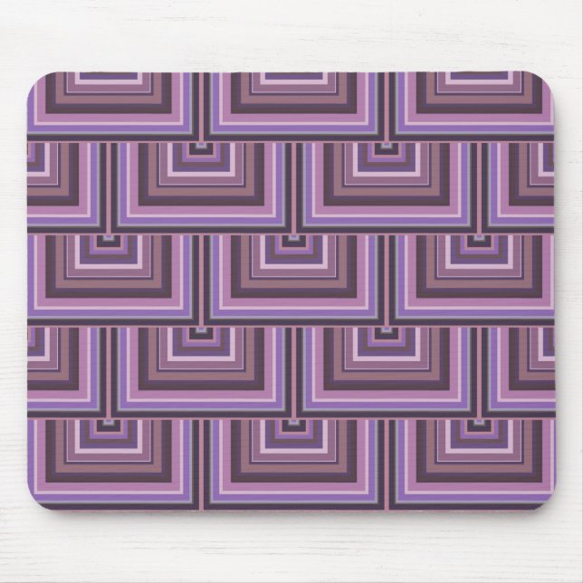 Alfombrilla De Ratón Mauve stripes square scales pattern (Frente)