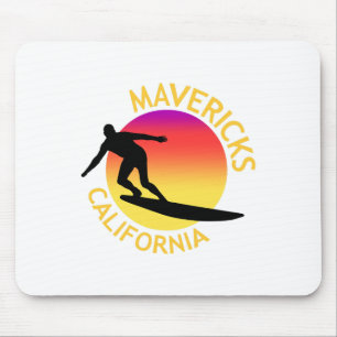 Alfombrilla De Ratón Mavericks Surfing Vacaciones California