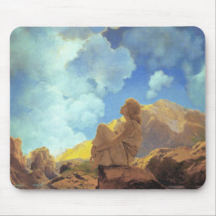 Alfombrilla De Ratón Maxfield Parrish Mañana 1922 Nube Azul Arte Fino