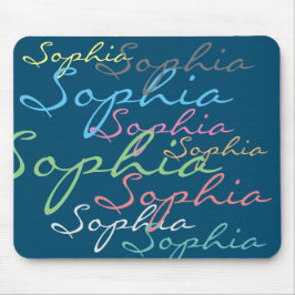 Alfombrilla De Ratón Máximalista moderno nombre personalizado tipografí