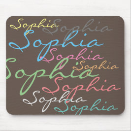Alfombrilla De Ratón Máximalista moderno nombre personalizado tipografí