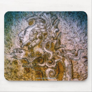 Alfombrilla De Ratón MAYAN SERPENT DIOS Anciano Art Mousepad