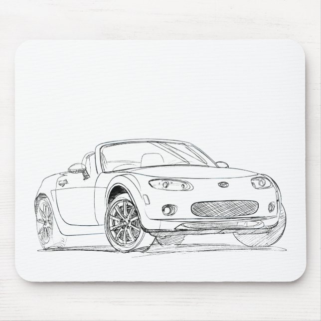 Alfombrilla De Ratón Maz MX5 Miata gen3 (Frente)