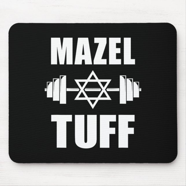 Alfombrilla De Ratón Mazel Tuff Funny Jewish Workout (Frente)