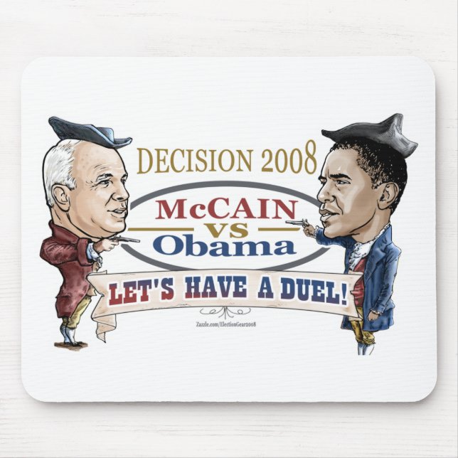 Alfombrilla De Ratón McCain contra el duelo de Obama (Frente)