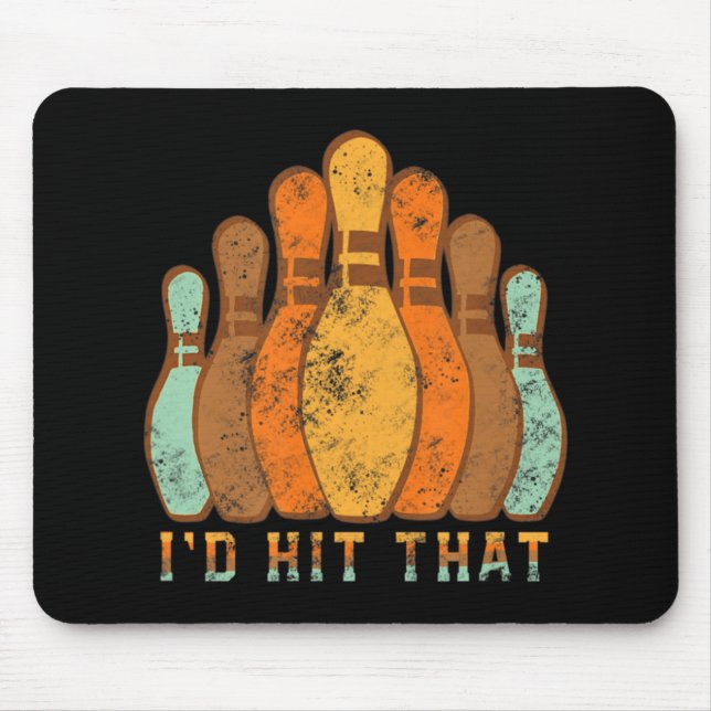 Alfombrilla De Ratón Me daría ese regalo de boliche divertido (Frente)