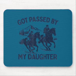 Alfombrilla De Ratón Me dieron una patada por mi hija a caballo Ecuestr