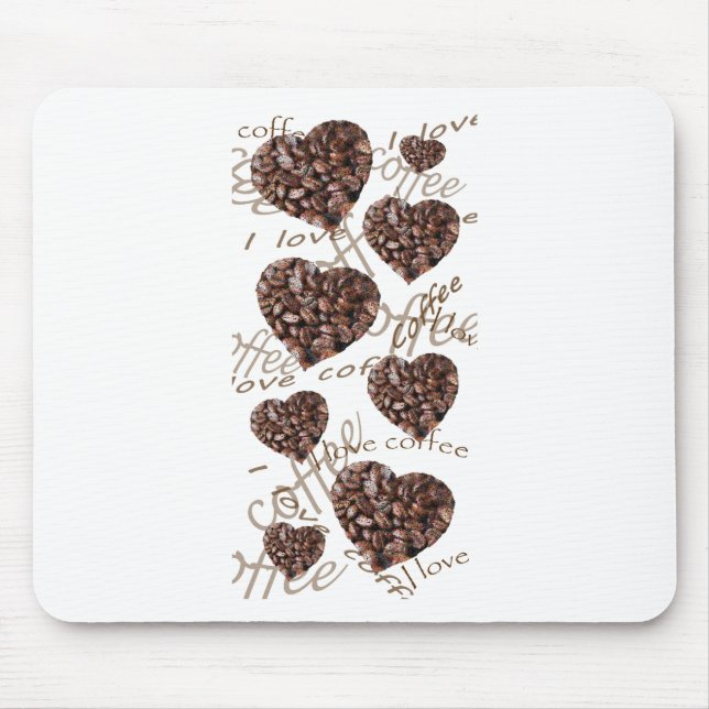 Alfombrilla De Ratón Me encanta el café!! (Frente)