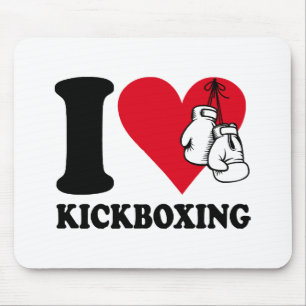 Alfombrilla De Ratón Me encanta el kickboxing