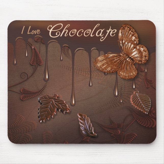 Alfombrilla De Ratón Me encanta el Mousepad de chocolate (Frente)