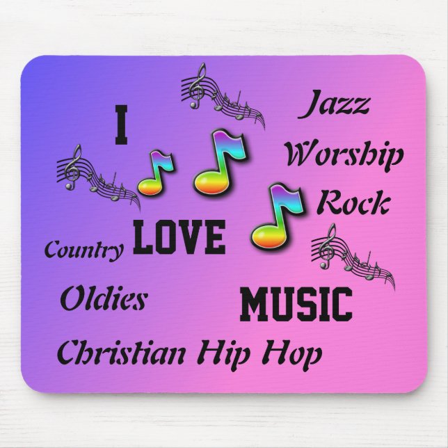 ALFOMBRILLA DE RATÓN ME ENCANTA EL MOUSEPAD DE MÚSICA (Frente)