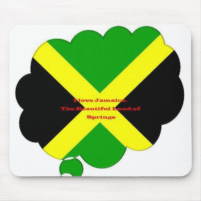 Alfombrilla De Ratón Me encanta el texto de Jamaica en la imagen de la  (Frente)