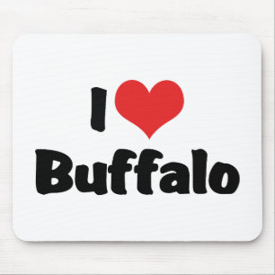 Alfombrilla De Ratón Me encanta Heart Buffalo