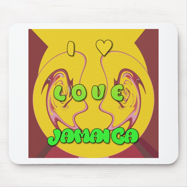 Alfombrilla De Ratón Me encanta Jamaica.png (Frente)