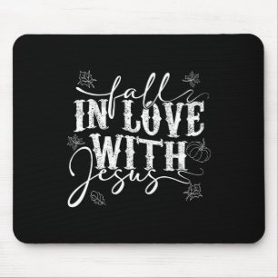 Alfombrilla De Ratón Me Encanta Jesús Caer Hojas Y Calabaza En El Otoño