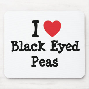 Alfombrilla De Ratón Me encanta la camiseta corazón de Black Eyed Peas