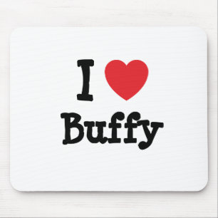Alfombrilla De Ratón Me encanta la camiseta del corazón de Buffy
