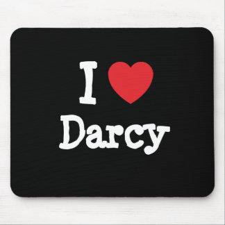 Alfombrilla De Ratón Me encanta la camiseta del corazón de Darcy