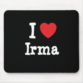 Alfombrilla De Ratón Me encanta la camiseta del corazón de Irma