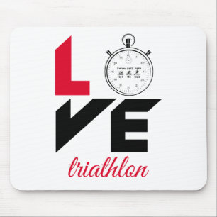 Alfombrilla De Ratón Me encanta la triatlón